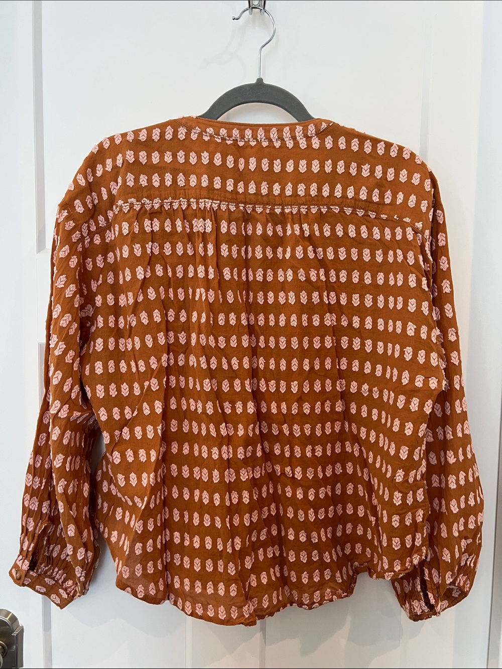 Pilcro by Anthropologie Rust Brown Button-Front Blouse - Picture 3 of 4
